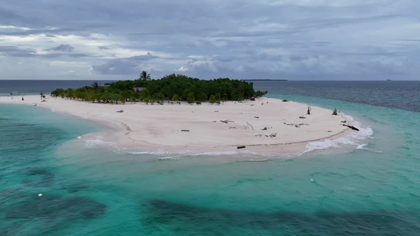 Drone Aerial view of the beautiful Patawan island in Balabac, Philippines.