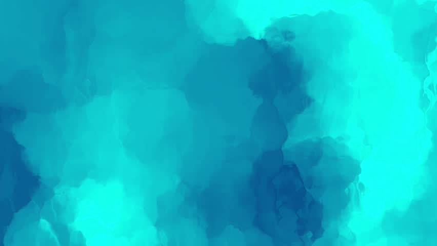 Abstract blue and teal loopable watercolor style background, soft blurred gradients, frosted glass effect, digital art