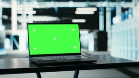 Isolated screen laptop in data center and augmented reality virtualization managing database storage rackmounts. Mockup notebook used for creating digital twin scan of cloud computing server farm - Powered by Shutterstock - Get 15% off with code: PIKWIZARD15