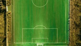 Soccer field with green grass seen overhead aerial - Powered by Shutterstock - Get 15% off with code: PIKWIZARD15