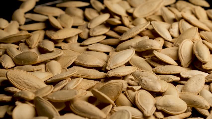 Roasted Salted Pumpkin Seeds Close Up