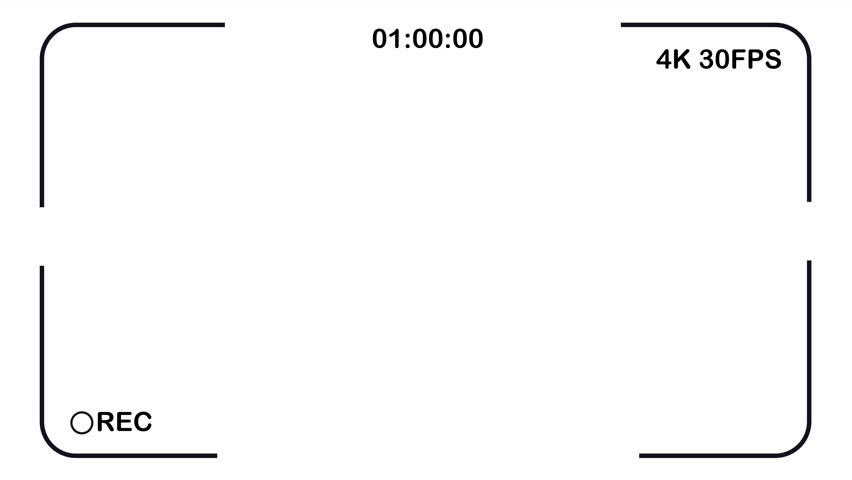 Camera recorder screen overlay interface with alpha channel, Camcorder interface for video cameras on transparent background


