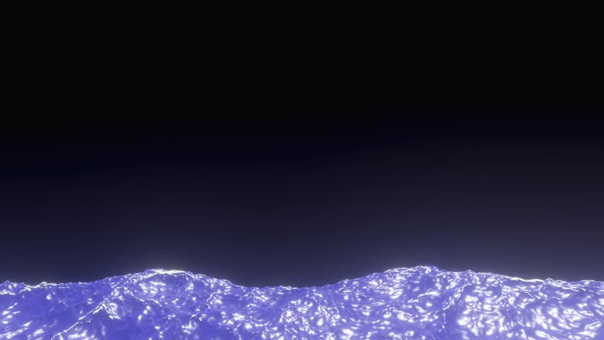 The sun slowly rises over the horizon of a raging ocean with waves.