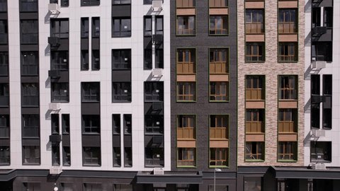 Aerial Lateral Movement along Apartment Facade