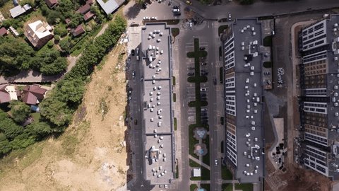 Aerial Lateral Movement Straight Down Perspective