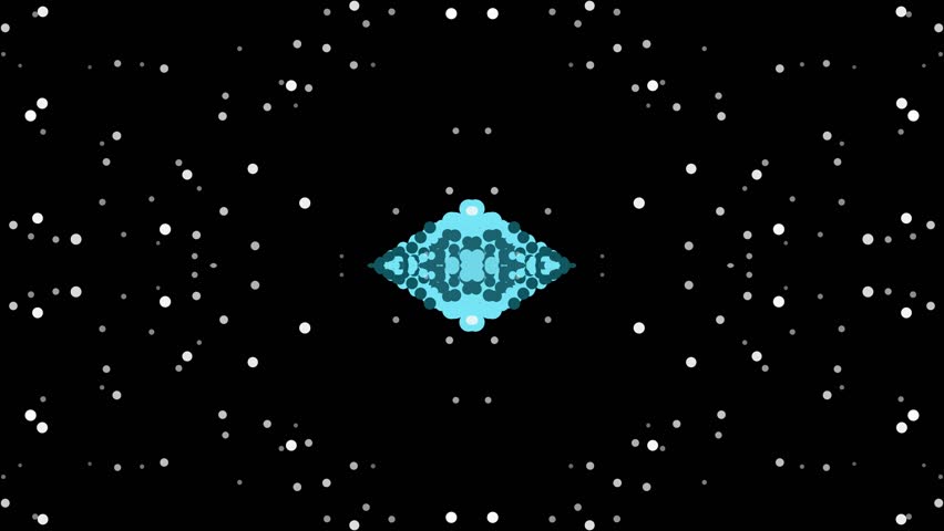 Blue Diamond Shape in Starry Night Sky.