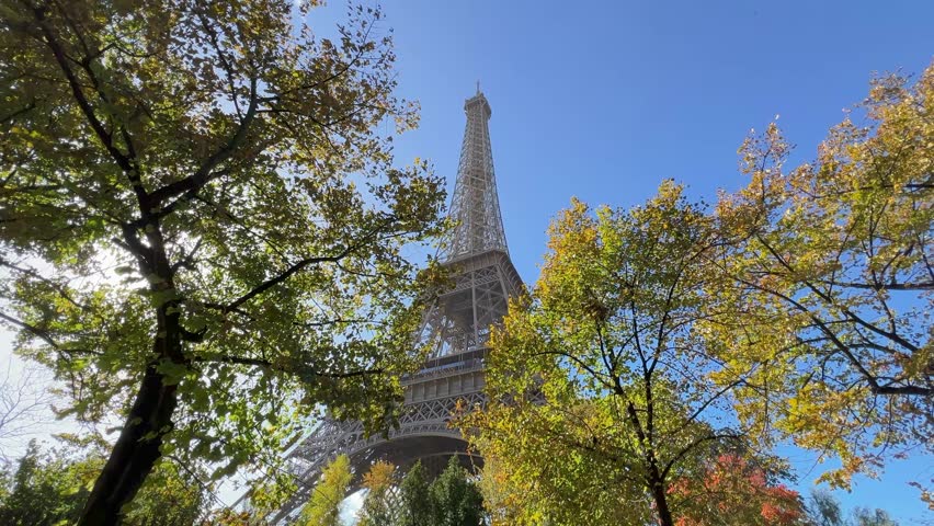 The iconic Eiffel Tower in Paris, France. Beautiful architecture and cityscape, tourist attractions in Europe.