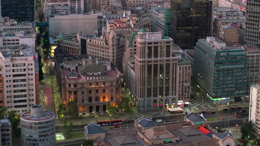 Aerial view of Santiago de Chile