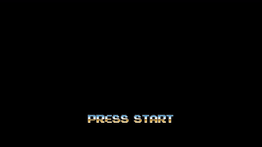 Text "Press Start" pixel art For use in alpha video design, .pixel art .8 bit game.retro game.	
