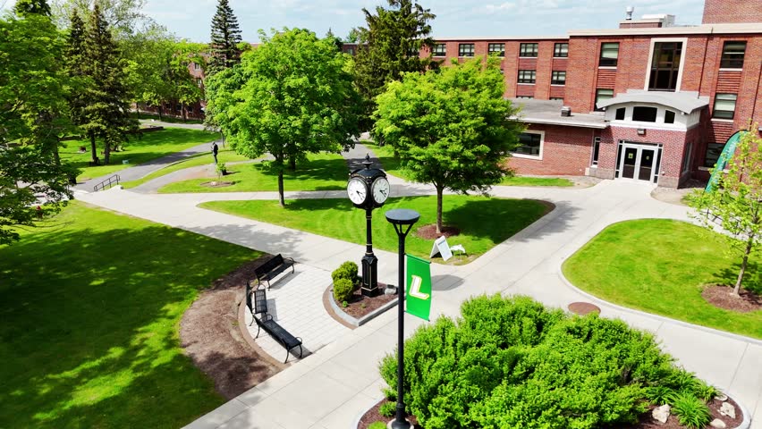 The stunning design and amenities that are offered and experienced at a college campus. Syracuse, NY, USA - May 30, 2025.