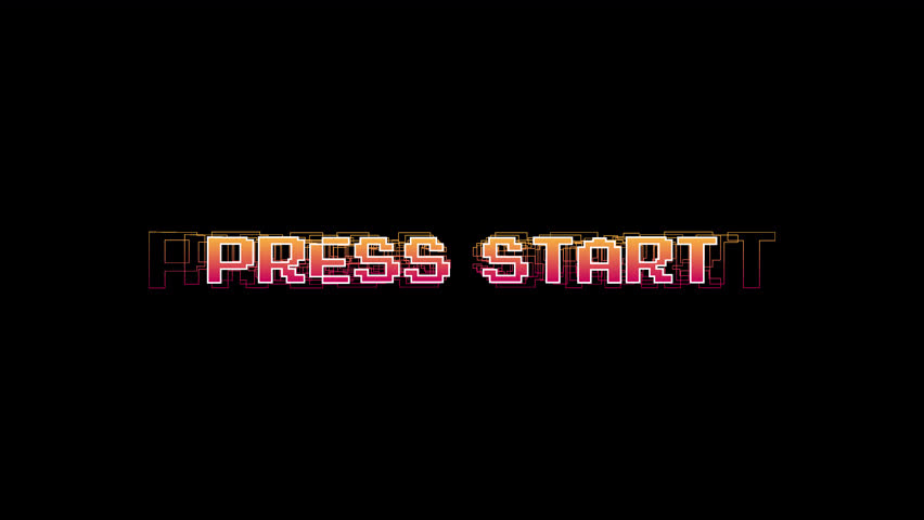 Text "Press Start" pixel art For use in alpha video design, .pixel art .8 bit game.retro game.	