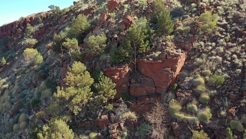 Mount Bruce, Karijini National Park, Western Australia Aerial Drone 4K