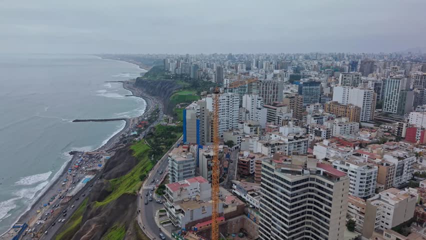 Aerial cityscape of Lima