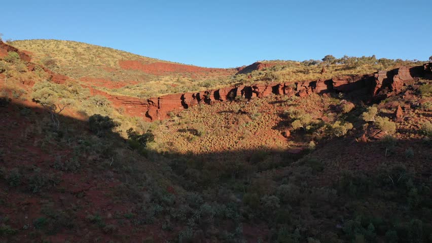 Hammersley Range, Karijini, Western Australia Aerial Drone 4K