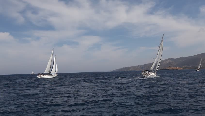 Sailing regatta in Saronic Gulf