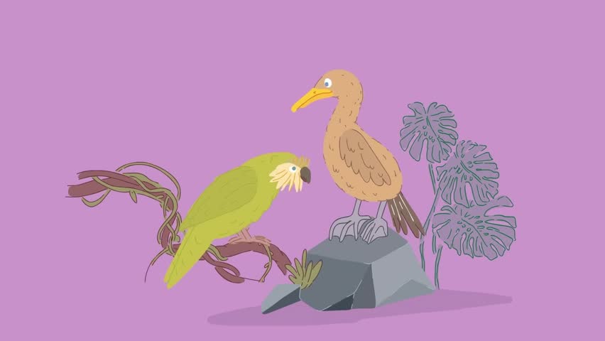 Pelicans Resting on Rock Nature