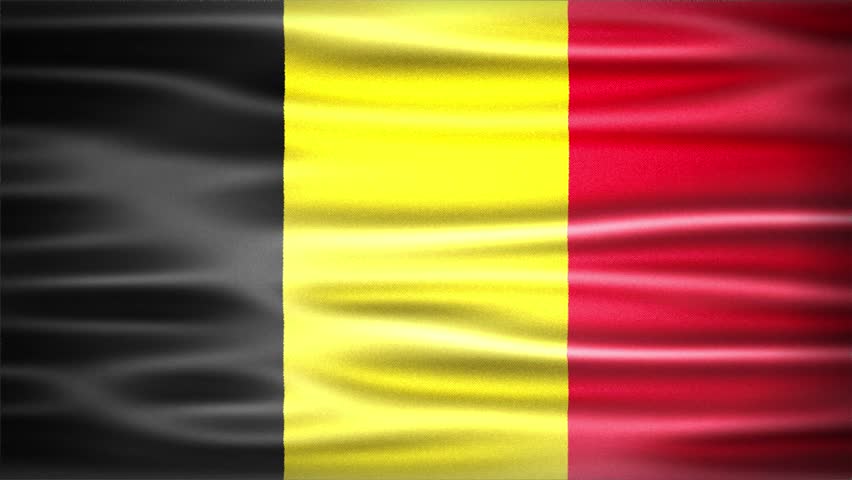 Wavy Flag of BELGIUM Animation, Short Looping Video of National Symbol