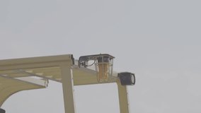 Close-up of an amber safety beacon flashing on the roll cage of heavy industrial construction equipment. Essential safety warning signal for worksites and factories. - Powered by Shutterstock - Get 15% off with code: PIKWIZARD15