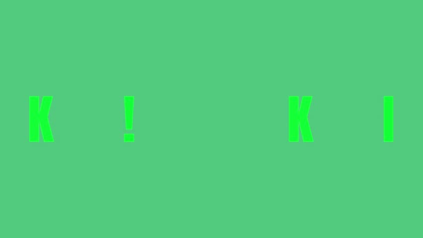 Animation of kick text in green letters in repetition on white background. social media and communication interface concept digitally generated video.