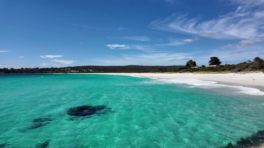 Panorama Video of Baileys Beach Tasmania Australia