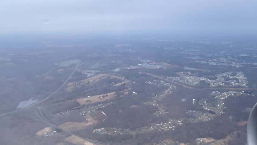 Aerial View of a Mid-Atlantic Watershed and Regional Infrastructure in Washington DC USA.