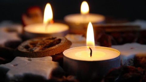 Christmas candles Stock Video