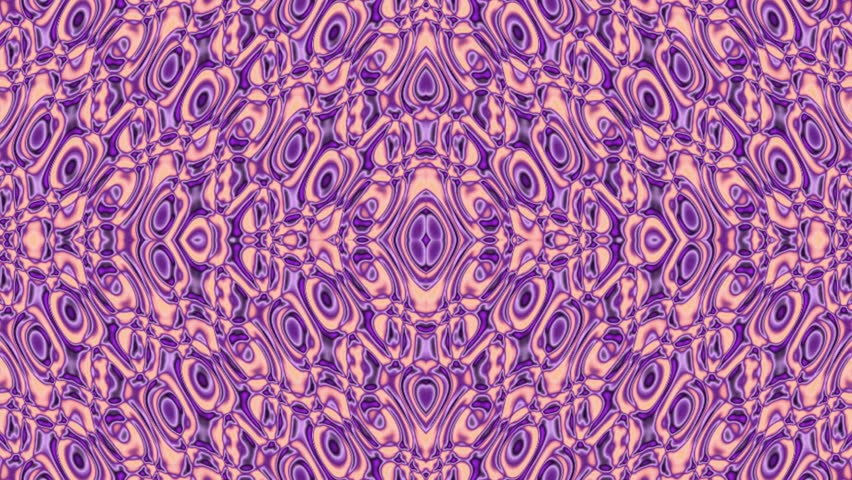 Intricate Psychedelic Pattern with Violet Swirls on Peach Background