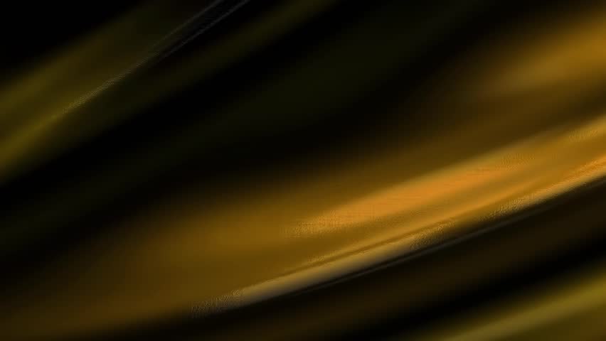 Luxury metallic wave gold color flowing on black background. Abstract backdrop animation