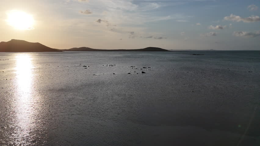 Big saltwater crocodile, Crocodylus porosus, also estuarine crocodile at the coastline of the torres strait in tropical north Queensland at the tip of Cape York, a dangerous predator.