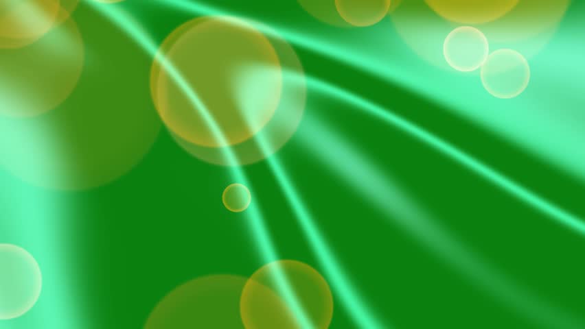 Animated green background with yellow circles and blue lines