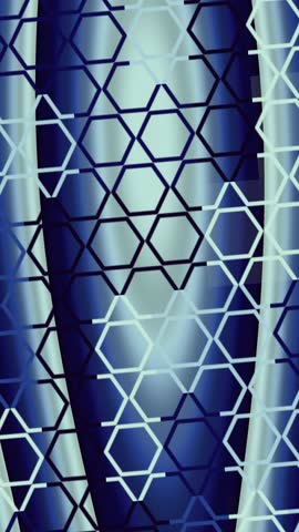 A dynamic abstract pattern featuring the Star of David, blending traditional symbolism with a contemporary aesthetic for modern Jewish expression.