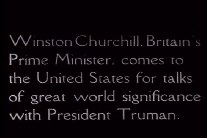 1950s - Newsreel story: Winston Churchill visits the US
