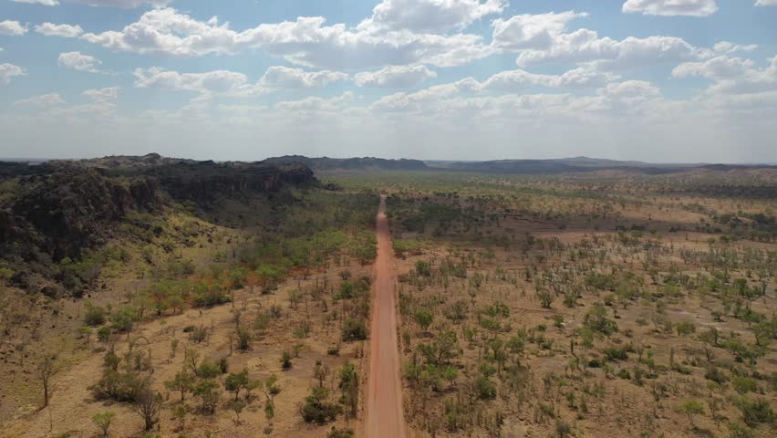 Dimalurru (Tunnel Creek) National Park, Wunaamin Miliwundi Ranges, Western Australia Aerial Drone 4K
