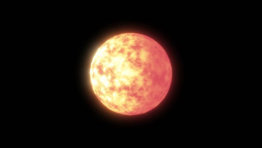 Glowing Orange Fractal Sphere Energy Ball