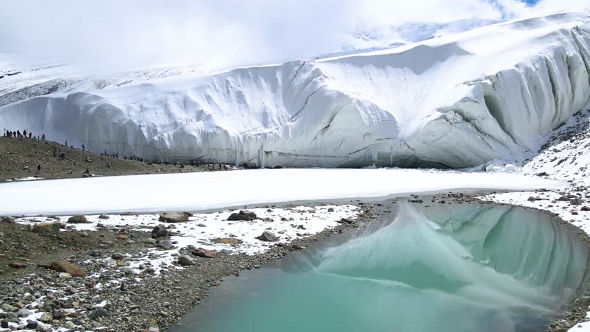 Aerial View of Muztagh Ata Glacier in Xinjiang, China
