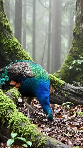 natural veiw peacock in the jungle 