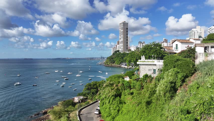 Salvador Skyline In Salvador Bahia Brazil. Birds Eye View Of Stunning Cityscape With Streets And Buildings. Island Life Skyline Heaven Beautiful. Island Life Sea. Salvador Bahia.