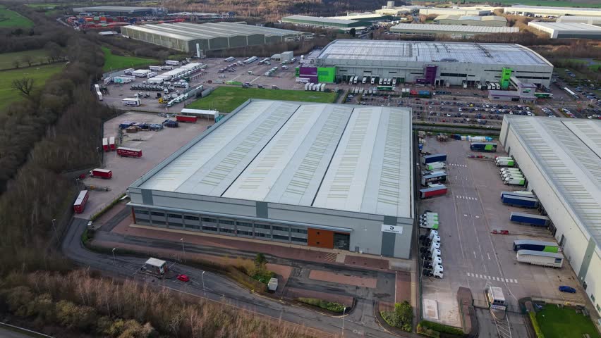 Aerial view of DRAXLMAIER building, United Kingdom.
