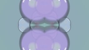 Video of purple liquid droplets merging on a blue background - Powered by Shutterstock - Get 15% off with code: PIKWIZARD15