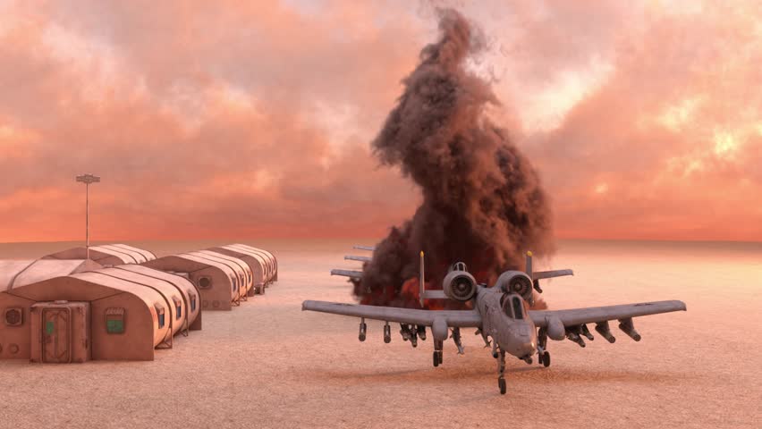 3D rendering of the military camp