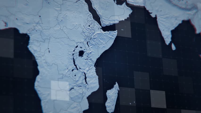 Animated map depicting airstrikes on Iran and retaliatory Iranian strikes on neighboring countries hosting US bases. Visualizing escalating conflict and military tensions in the Middle East