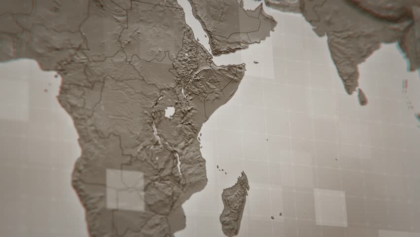 Animated map depicting airstrikes on Iran and retaliatory Iranian strikes on neighboring countries hosting US bases. Visualizing escalating conflict and military tensions in the Middle East