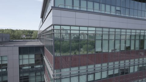 Drone Orbit Movement near Moscow Office Complex