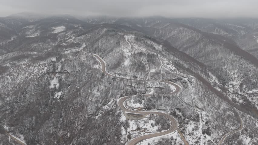 Curvy mountain road. It