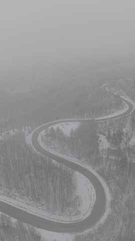 Curvy mountain road. It