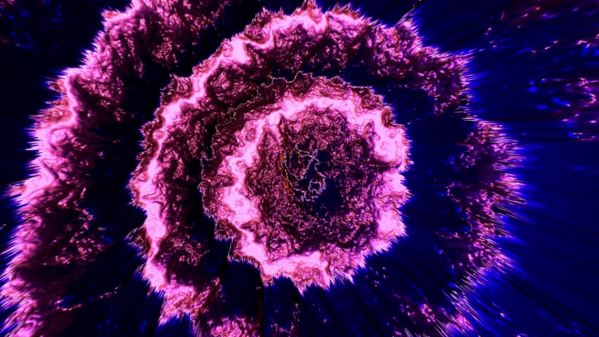 nebula space seamless background VJ loop animation purple with orange