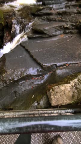 pistyll rhaeadr waterfall in wales 