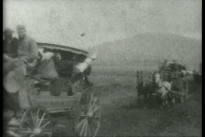 1890s - The Christian Endeavor excursion touring through the Yellowstone Park.