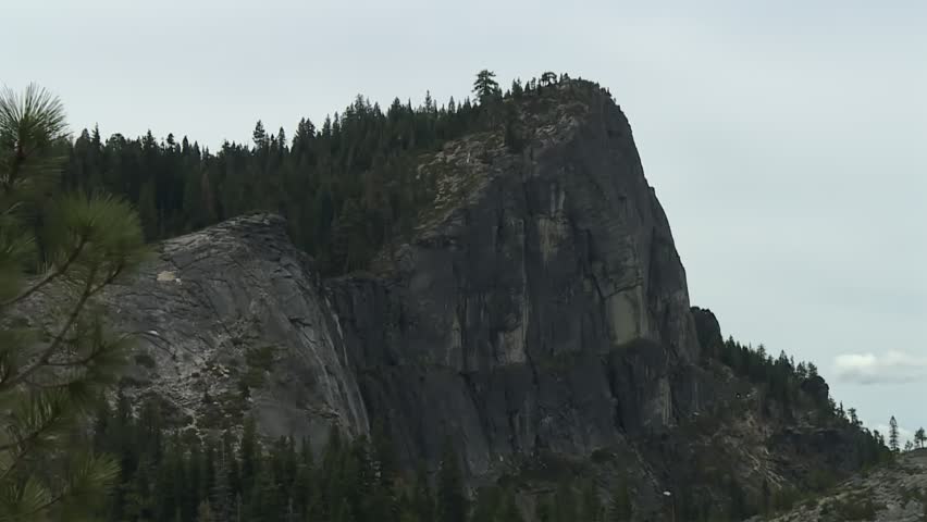 Granite Rock Mountains Within The Eldorado National Forest, California, United States. Static Shot