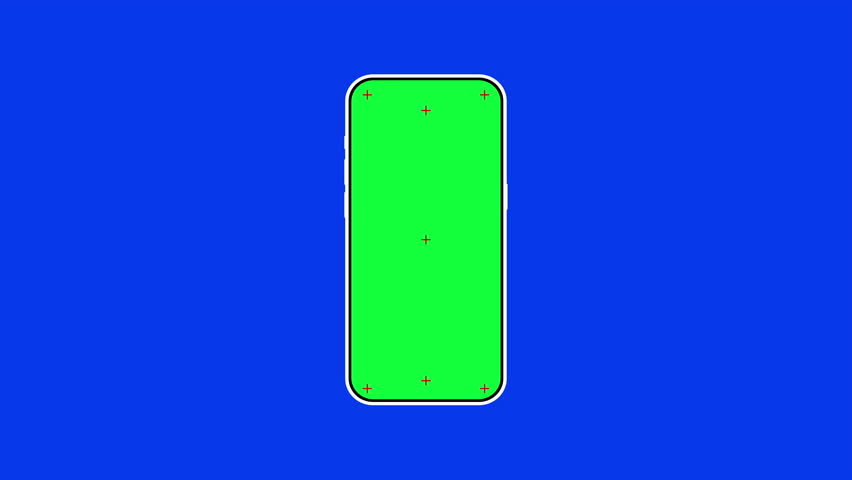 White Realistic phone frame animates onto the screen. Smartphone Iphone mock up concept graphic template. Phone scales up.
